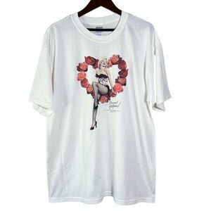 Vintage Deadstock 90s/Y2K Marilyn Monroe Roses Band T-shirt Mens XL